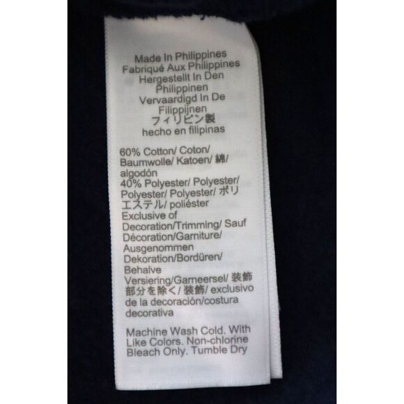 J. Crew BT357 Women's Sz S Blue Wide Button-Collar Pullover Sweatshirt - Picture 6 of 8